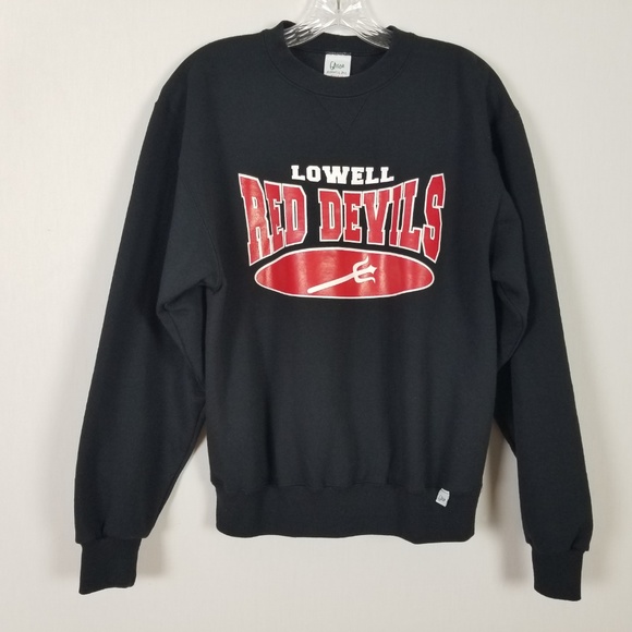 Vintage Gator Lowell RED DEVILS black sweatshirt M - Picture 6 of 10
